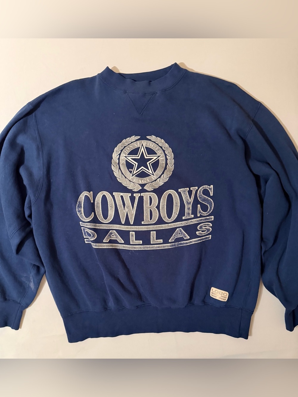 Vintage 90s Dallas Cowboys Sweatshirt Mens Size Large Sun Faded Distressed Logo7